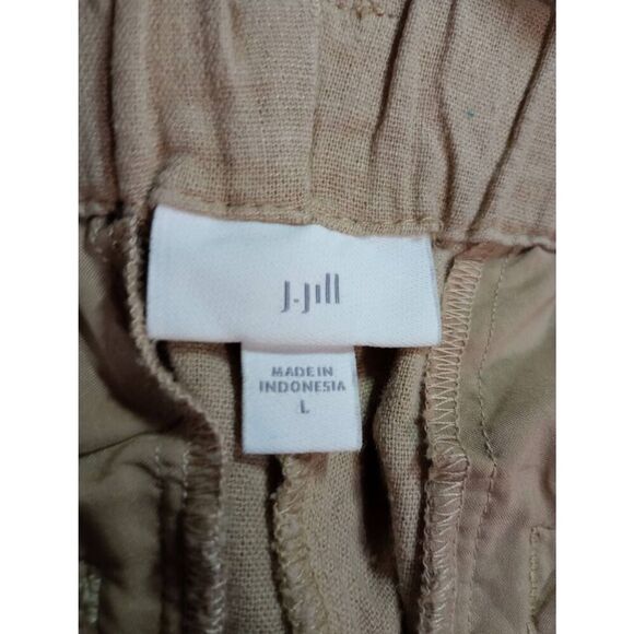 J Jill Skort Ladies Large Tan Linen‎ Blend Mini - Picture 3 of 5